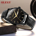 OLEVS Men's Wrist Watches Simple Luxury Analog Quartz Calendar Day Date Gift Waterproof Luminous Quartz Men Watch